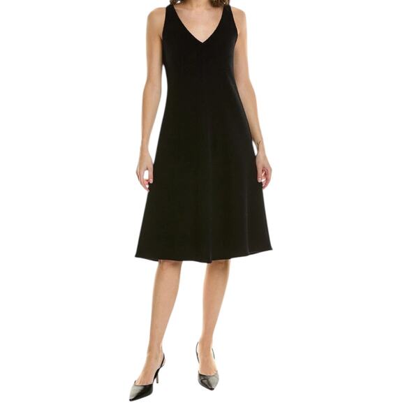 Vince Dress V-neck wool blend slip black size Small S - Picture 1 of 7